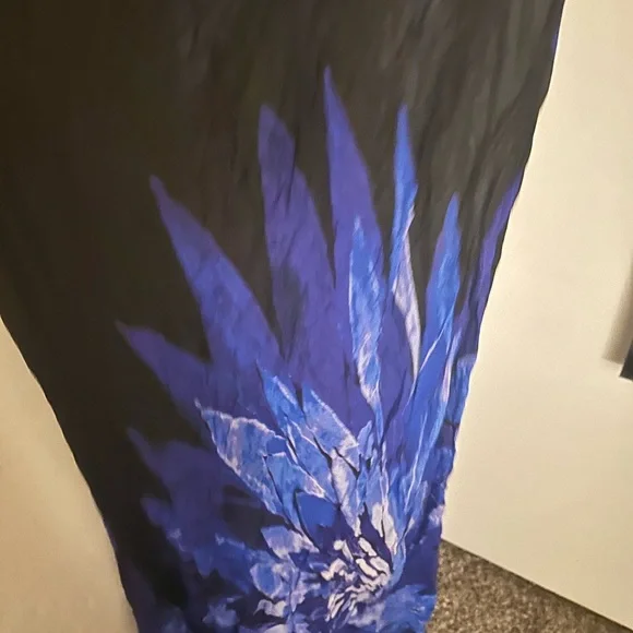 Rat and Boa Carolina dress Blue Floral Backless Swimsuit - Picture 7 of 10